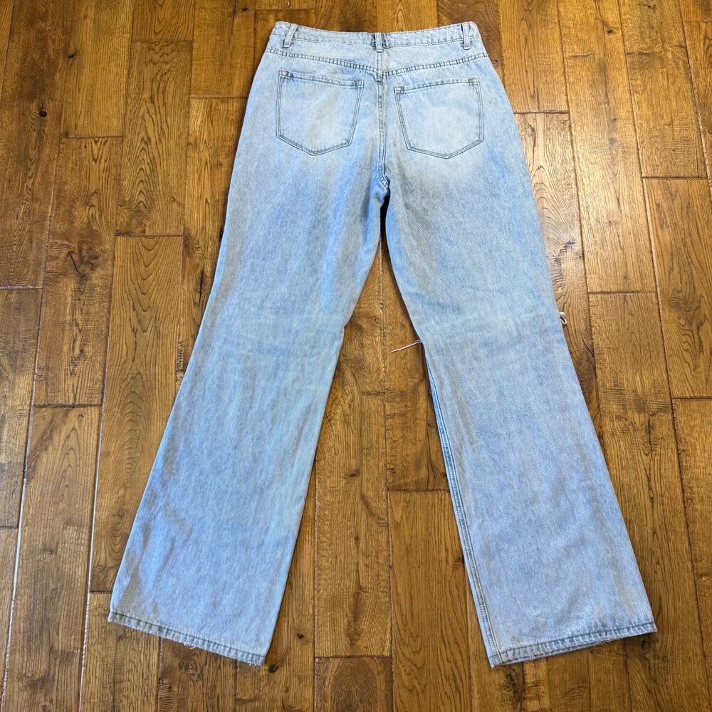 Vervet Light Wash Wide Leg Distressed Denim Jeans V2473 Women's Size 30x33 - Picture 6 of 7